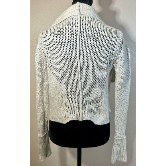 360 Cashmere Wool/Cashmere Blend Ruffle Collared Open Front Women's Cardigan XS - Picture 3 of 9